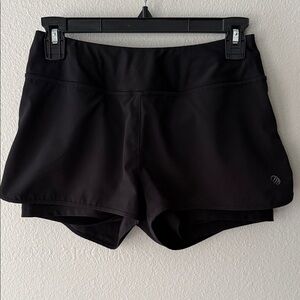 2 Women's Black and Navy Athletic Shorts